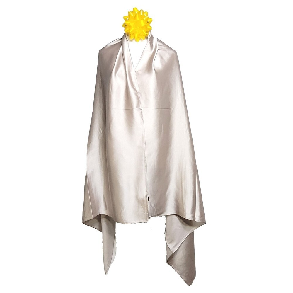 NWT 100% Mulberry Silk Satin Scarf 22 Momme 33"x73" Long Large Shawl Wrap S6495